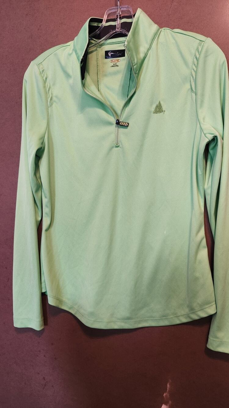 Greg Norman Women's S/P 1/4 Zip Golf Pullover Mint Green Play Dry #673